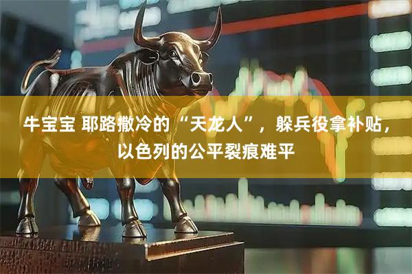 牛宝宝 耶路撒冷的 “天龙人”,躲兵役拿补贴,以色列的公平裂痕难平